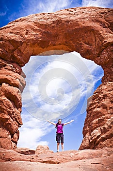 Scenic Sandstone Formations of Arches National Park, Utah, USA