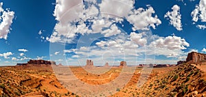 Scenic sandstones, cloudy sky at Monument Valley