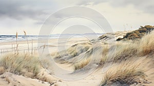 scenic sandy dunescape coastal photo