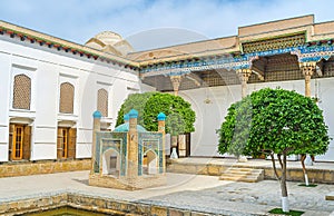 The scenic saqqakhana in Mausoleum of Sheikh Nakshband photo