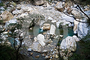 Scenic of Shakadang Trail in Taroko National Park, Taiwan on 30 April 2017