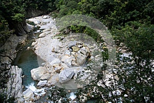 Scenic of Shakadang Trail in Taroko National Park, Taiwan on 30 April 2017