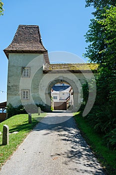 Scenic shot of the Castle Clam in Muhlviertel, Austria photo