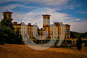 Scenic shot of the Queen Victoria Osborne House, Isle of Wight, United Kingdom on a sunny day