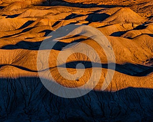 Scenic shot of the semi-desert dry soils on a sunny day