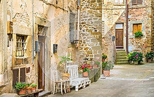 Scenic sight in Anghiari, in the Province of Arezzo, Tuscany, Italy.