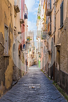 Scenic sight in the beautiful island of Procida, near Napoli, Campania region, Italy.