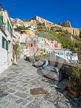 Scenic sight in the beautiful island of Procida, near Napoli, Campania region, Italy.