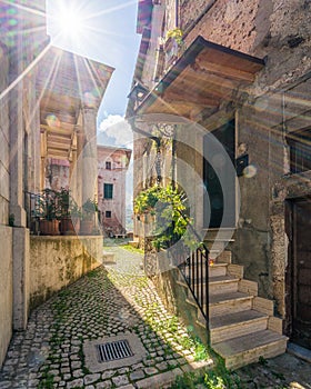 Scenic sight in Carpineto Romano, beautiful little town in the province of Rome, Lazio, Italy.