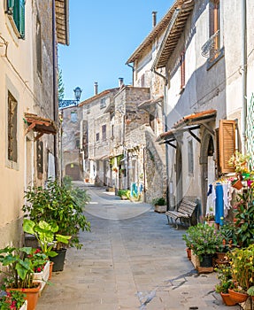 Scenic sight in Marta, on the Bolsena Lake, province of Viterbo, Lazio.