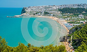 Scenic sight in Peschici, Foggia Province, Apulia Puglia, Italy.