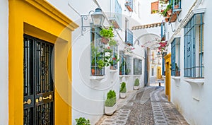 Scenic sight in the picturesque Cordoba jewish quarter. Andalusia, Spain.