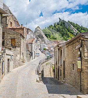 Scenic sight in Pietrapertosa, small village on the Lucanian Dolomites, province of Potenza, Basilicata, Italy. photo