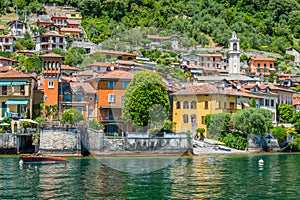 Scenic sight in Sala Comacina, village on Lake Como, Lombardy, Italy. photo