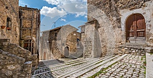 Scenic sight in Santo Stefano di Sessanio, province of L`Aquila, Abruzzo, central Italy. photo