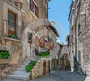 Scenic sight in Scanno, province of L`Aquila, Abruzzo, central Italy.