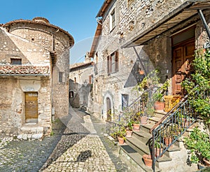 Scenic sight in Sermoneta, medieval village in Latina Province, Italy