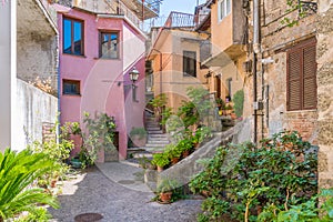 Scenic sight in the village of Carbognano, Province of Viterbo, Lazio, Italy.