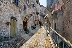 Scenic sight in the village of Civitella d`Agliano, Province of Viterbo, Lazio, Italy.
