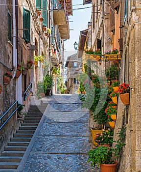 Scenic sight in the village of Vallerano, Province of Viterbo, Lazio, Italy.