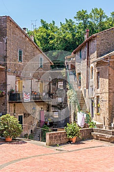 Scenic sight in the village of Vallerano, Province of Viterbo, Lazio, Italy.