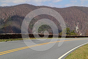 Scenic Skyline Drive makes its way through the Appalachian Mountains