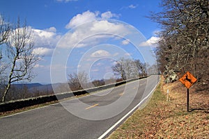 Scenic Skyline Drive makes its way through the Appalachian Mountains