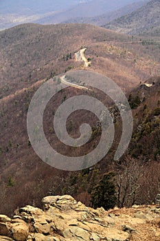 Scenic Skyline Drive makes its way through the Appalachian Mountains