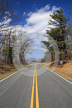 Scenic Skyline Drive makes its way through the Appalachian Mountains