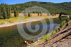 Scenic Snake River in Wyoming