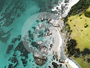 Scenic south coast aerial beach scape Australia