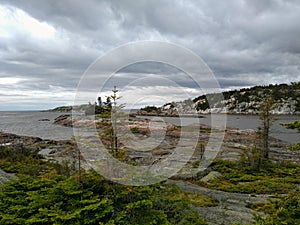 A scenic spot for camping beside the St. Lawrence River