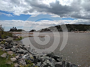 A scenic spot for camping beside the St. Lawrence River