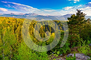 Scenic spring landscape of Giant Mountains - Karkonosze Mounatains, Poland