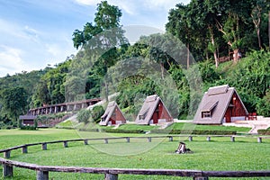 Scenic suan sai yok, river kwai cebin resort with railway history of world war II