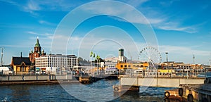 Old Port pier architecture in Helsinki, Finland