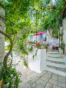 Scenic summer view in Ostuni, province of Brindisi, Apulia, Italy.