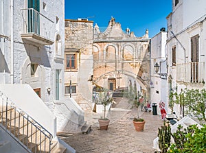 Scenic summer view in Ostuni, province of Brindisi, Apulia, Italy.