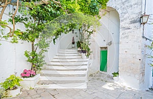 Scenic summer view in Ostuni, province of Brindisi, Apulia, Italy.