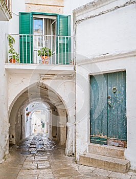 Scenic summer view in Ostuni, province of Brindisi, Apulia, Italy.