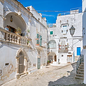 Scenic summer view in Ostuni, province of Brindisi, Apulia, Italy.