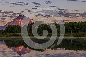 Scenic Sunrise Reflection Landscape in the Tetons in Summer