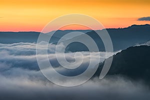 Scenic sunrise, West Virginia, New River Gorge