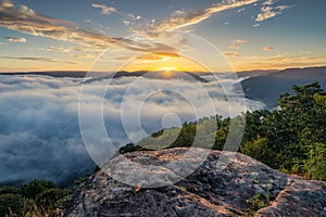 Scenic sunrise, West Virginia, New River Gorge