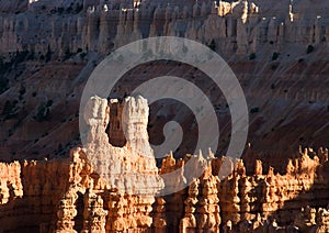 scenic sunset at Bryce canyon with hoodos in early morning