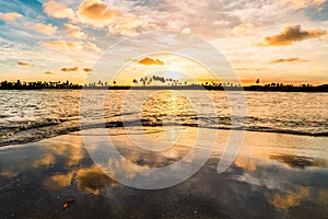 Scenic Sunset at Maracaipe Beach, near Porto de Galinhas Beach, Pernambuco, Brazil