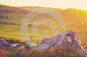 Scenic Sunset Scottish Countryside