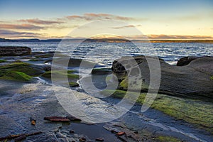 Scenic sunset view of the ocean from Roberts Memorial Park in Na