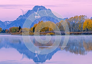 Scenic Teton Autumn Landscape Reflection