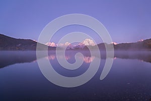 Scenic Teton Sunrise Autumn Reflection